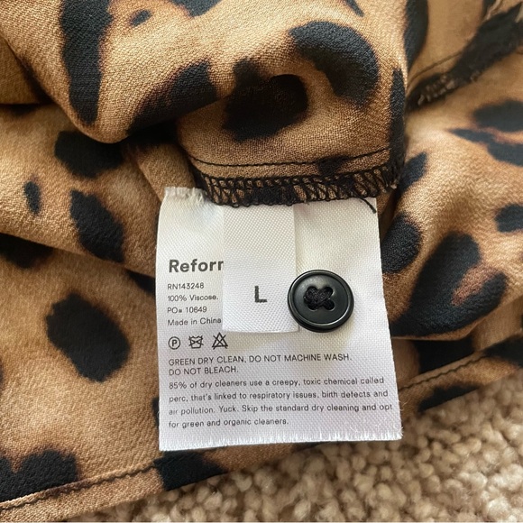 Reformation Leopard Print Button Down Shirt - Picture 5 of 8